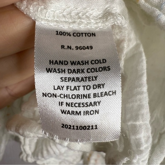 Poppet & Fox Cream 100% Cotton Dress with Fringe Sleeves Girls Size 5 GUC - Picture 6 of 6